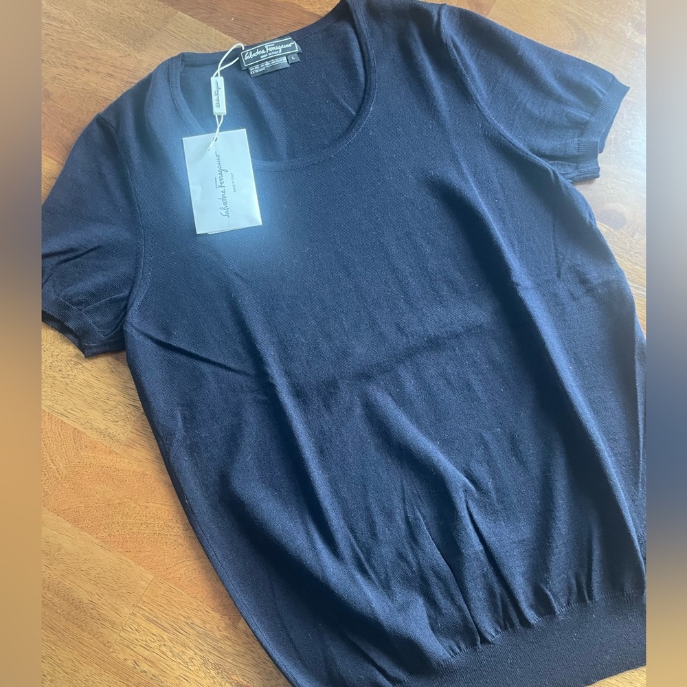 Salvatore Ferragamo Black Tee